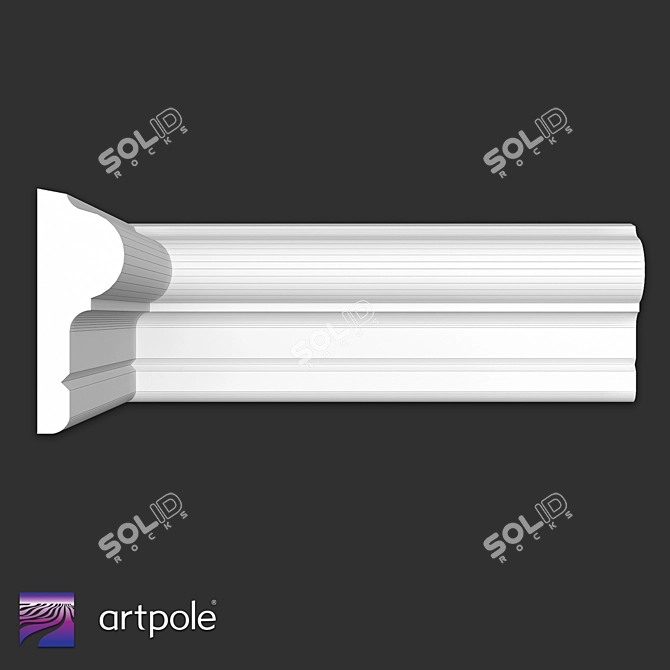 SMG454 Gypsum Moulding 45x16mm 3D model image 2