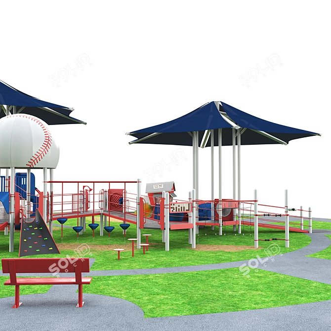 Imposing Playground Landscape Structures 3D model image 4