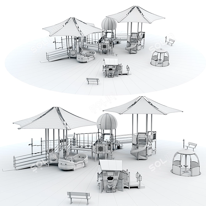 Imposing Playground Landscape Structures 3D model image 7