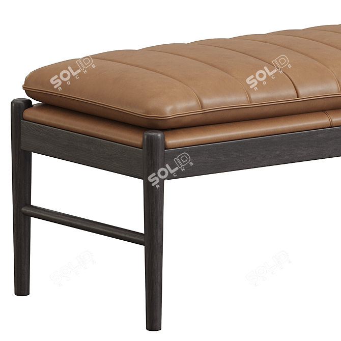 Versatile Chic Ottoman Bench 3D model image 2