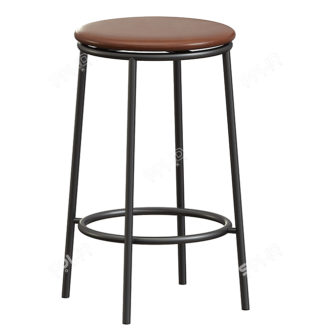 Modern Chic Circa Counter Stool 3D model image 1