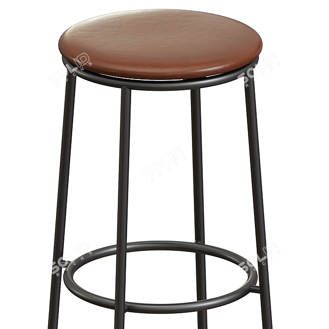 Modern Chic Circa Counter Stool 3D model image 3