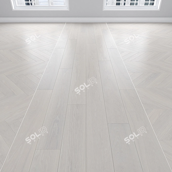 Oak Parquet Set, Various Patterns 3D model image 1