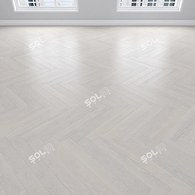 Oak Parquet Set, Various Patterns 3D model image 3