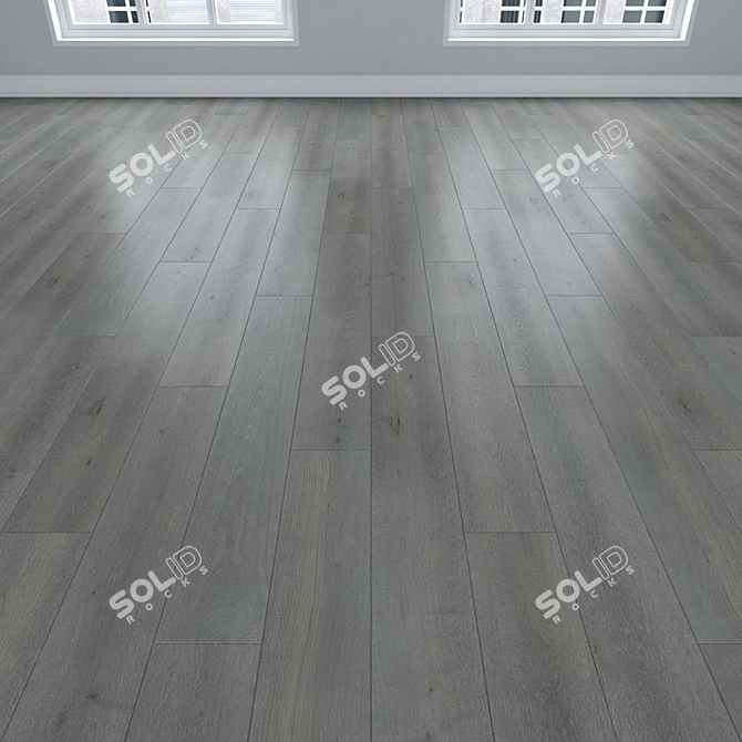 Oak Parquet Collection: Linear, Chevron, Herringbone 3D model image 2