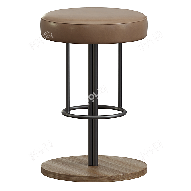 Stylish Inez Counter Barstool Set 3D model image 1