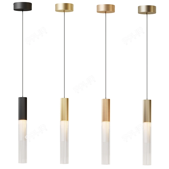 Reeds Pendant Light: Sleek Elegance 3D model image 4