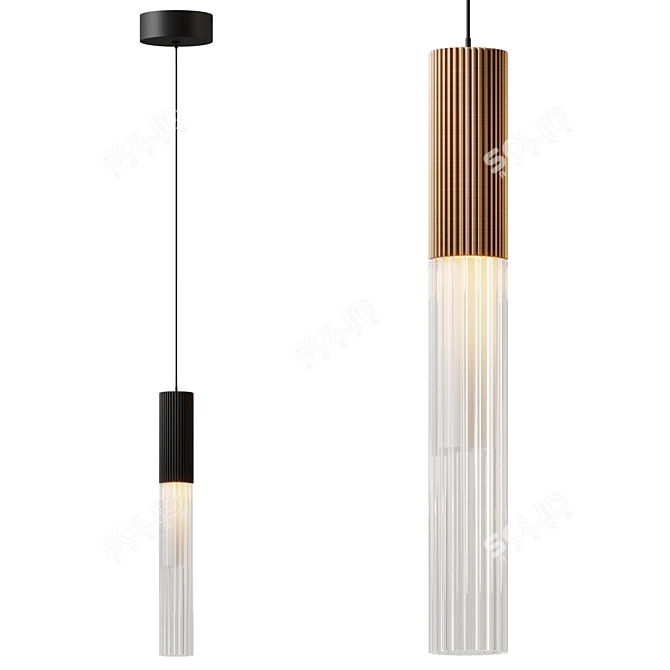 Reeds Pendant Light: Sleek Elegance 3D model image 7