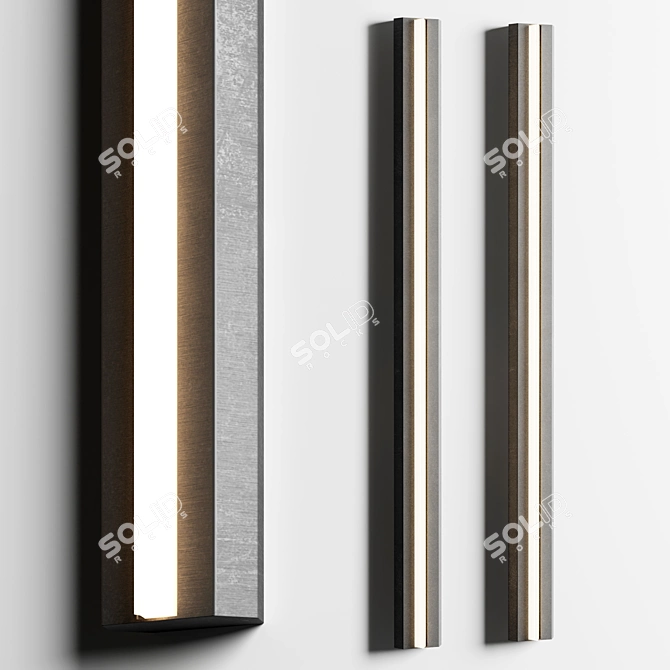 Elegant Murano Glass Wall Light 3D model image 1