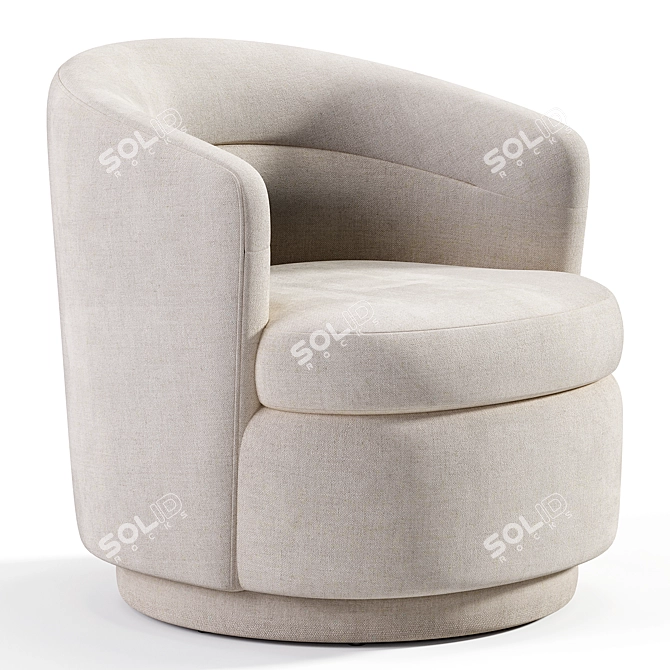 Contemporary Draco Living Room Chair 3D model image 3