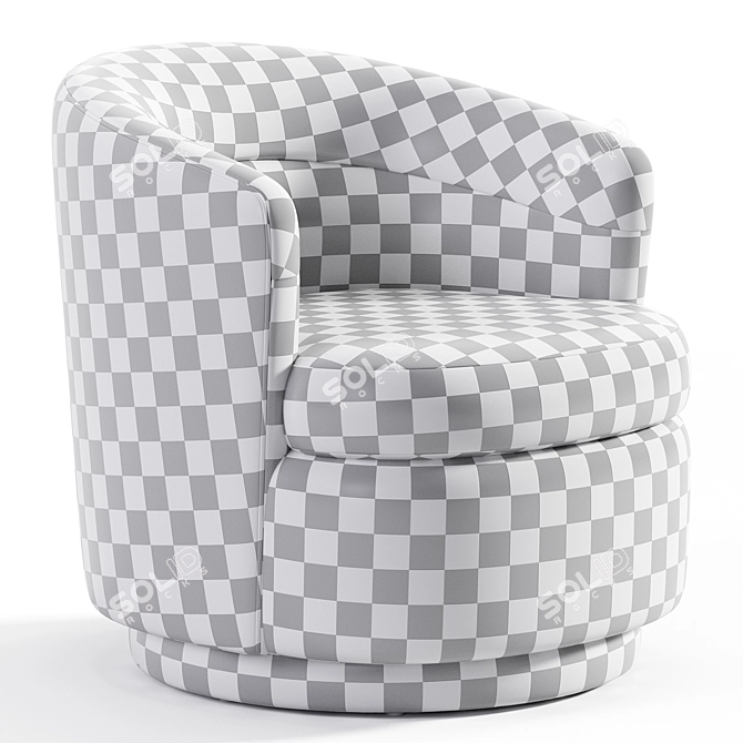 Contemporary Draco Living Room Chair 3D model image 5