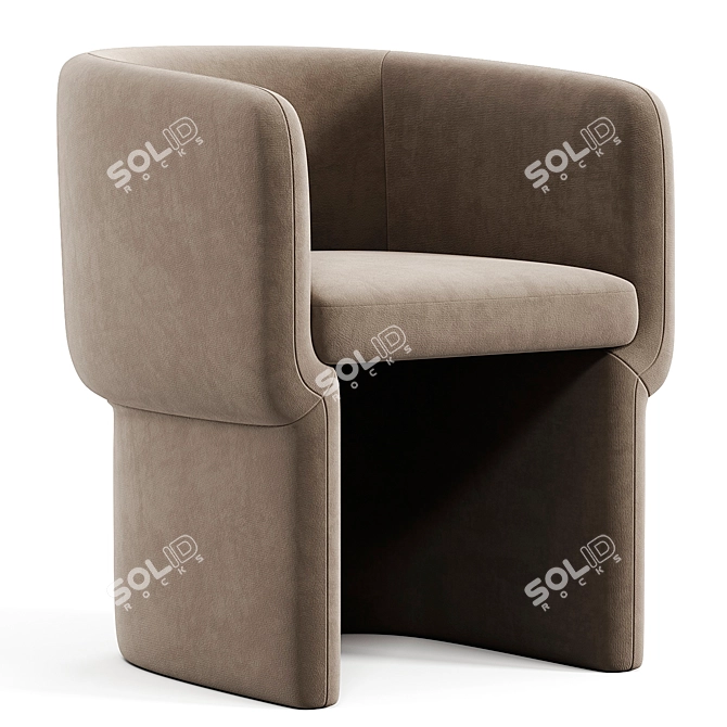 Contemporary Fiona Chair Design 3D model image 4