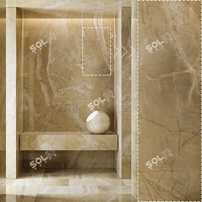 High Detail Marble Stone Textures 3D model image 1