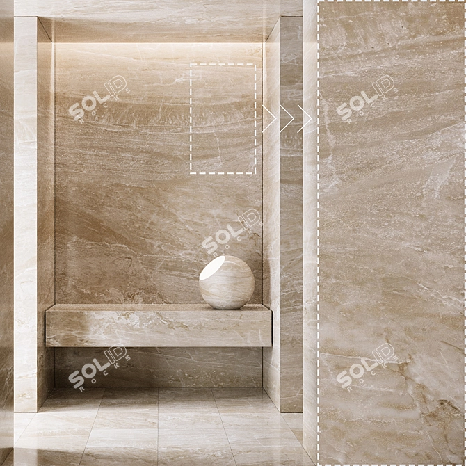 High Detail Marble Stone Textures 3D model image 1