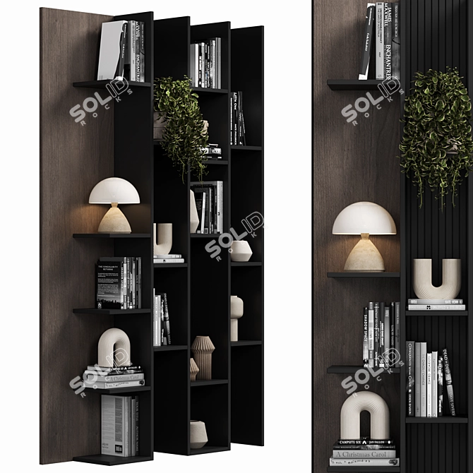 Modular Bookcase Furniture Cabinet 3D model image 1