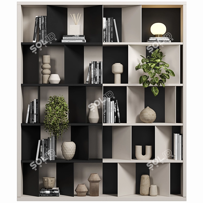 Modular Cabinet with Shelves 3D model image 2