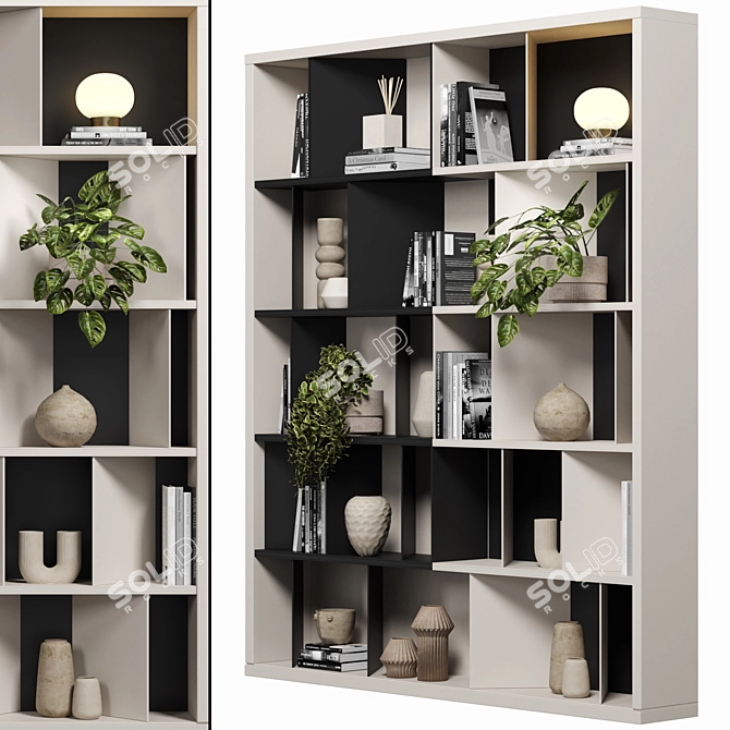 Modular Cabinet with Shelves 3D model image 3