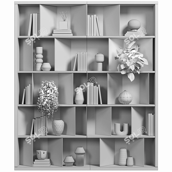 Modular Cabinet with Shelves 3D model image 1