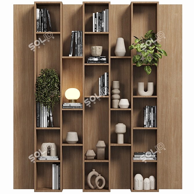 Modular Bookcase Cabinet Shelves 3D 3D model image 1