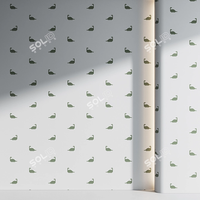 Dinosaur Pattern Wall Decor 3D model image 5