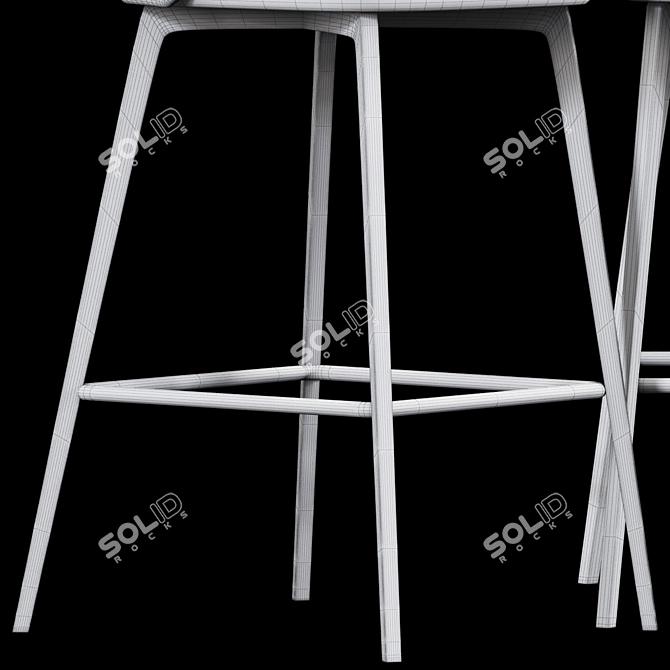 Contemporary Bar Stool Furniture 3D model image 4