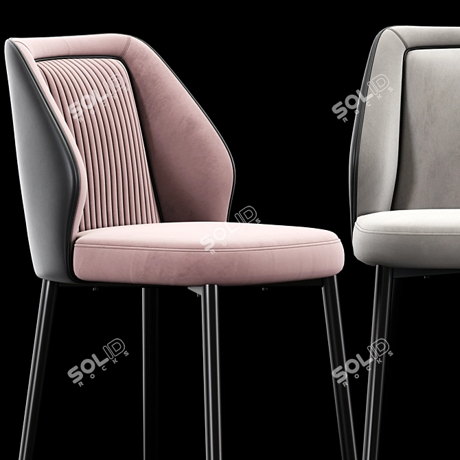 Marcello Faux Bar Stool Set 3D model image 2