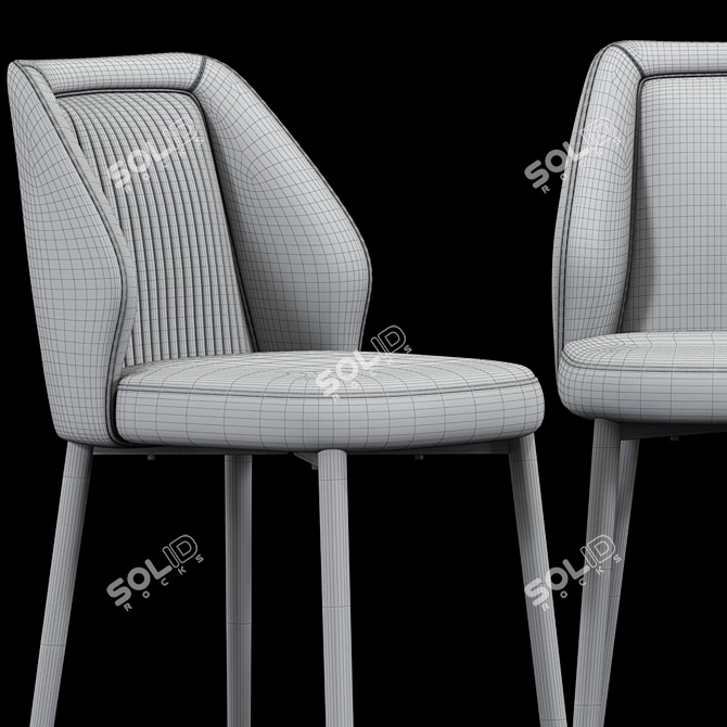 Marcello Faux Bar Stool Set 3D model image 3