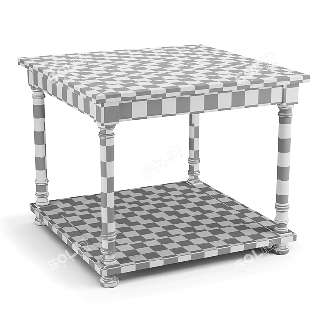 Sleek Meshsmooth Lamp Side Table 3D model image 2