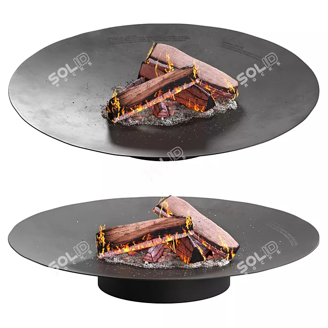 Atilla Fire Pit with Coronalight 3D model image 1