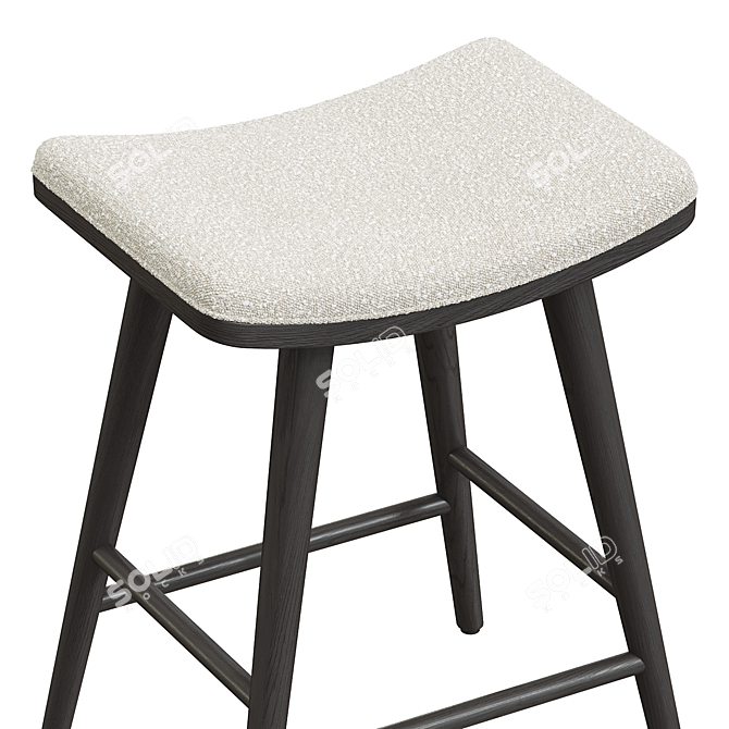 Elegant Blare Stool with Flair 3D model image 2