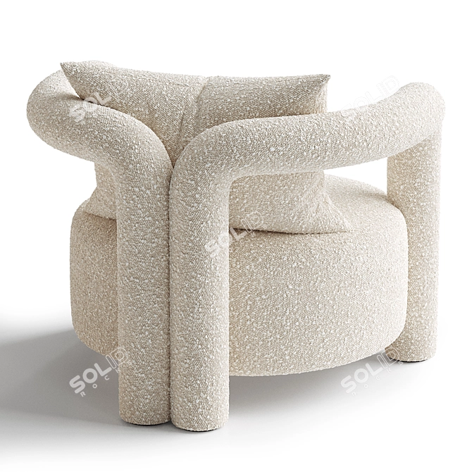 Sleek Marmont Accent Chair 3D model image 3