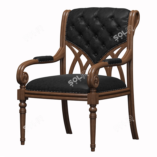 Albion Leather Armchair by Avanti 3D model image 1