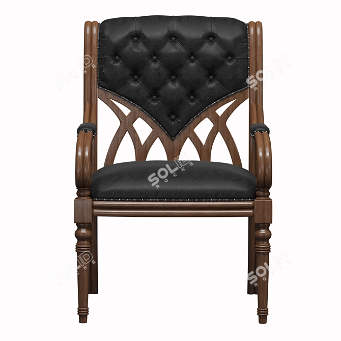 Albion Leather Armchair by Avanti 3D model image 2