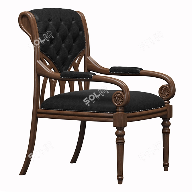 Albion Leather Armchair by Avanti 3D model image 3