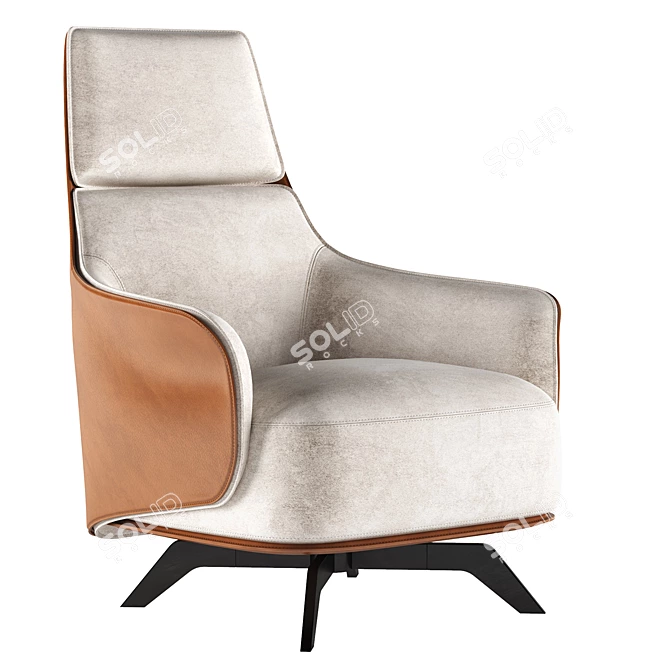 Ergonomic Contemporary KAORI Armchair 3D model image 8