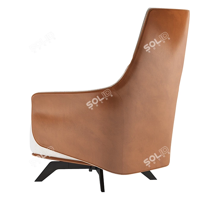 Ergonomic Contemporary KAORI Armchair 3D model image 10