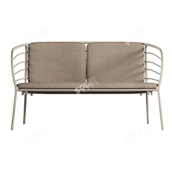 Modern Outdoor Lounge Sofa by BoConcept 3D model image 5