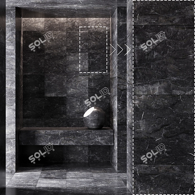 Corona Marble Stone Textures Kit 3D model image 4