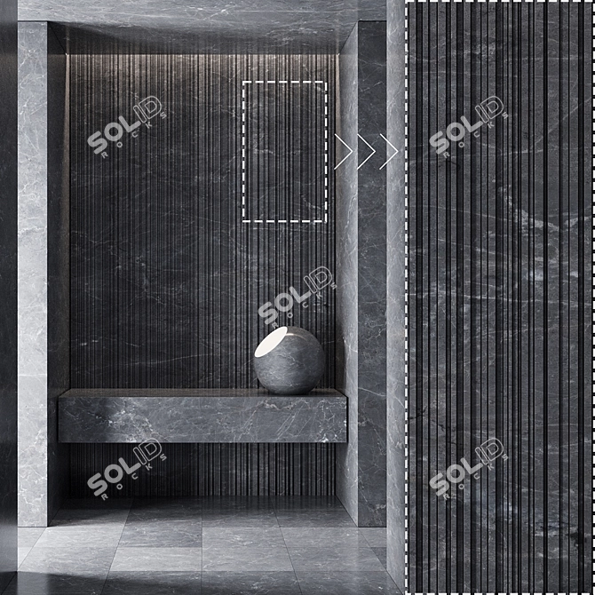 High-Detail Marble Stone Panels 3D model image 3