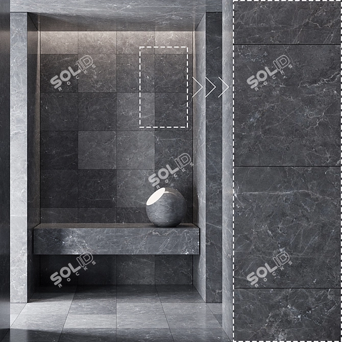 High-Detail Marble Stone Panels 3D model image 4