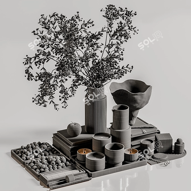 Elegant Decor Set 138 3D model image 9