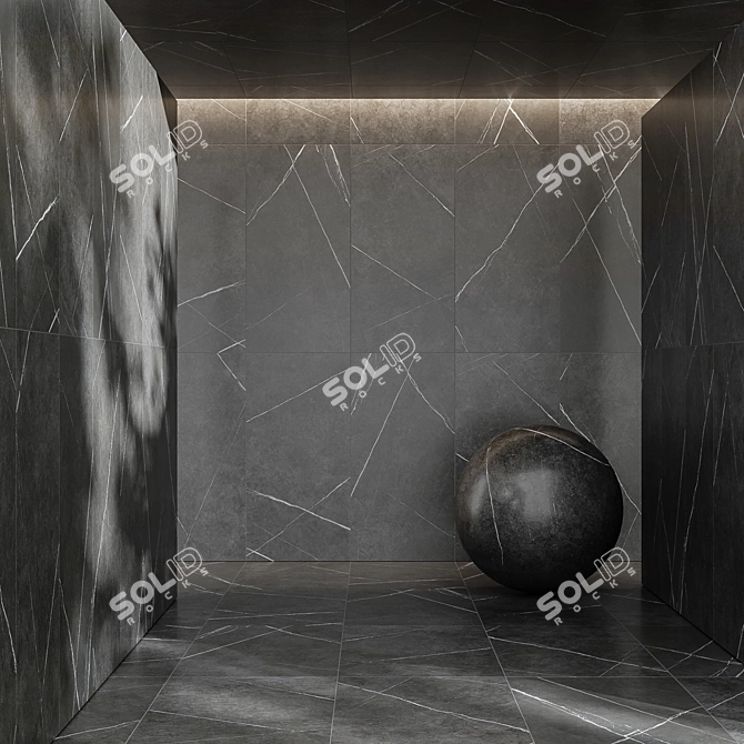 Imperial Black Porcelain Tiles 3D model image 1