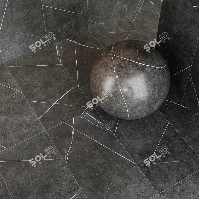 Imperial Black Porcelain Tiles 3D model image 2