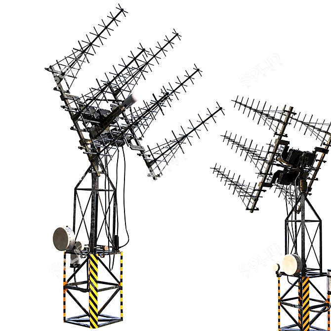 Multi-Purpose Communication Tower 3D model image 1