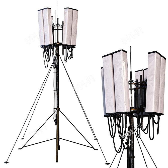 Versatile Communication Tower 3D model image 1