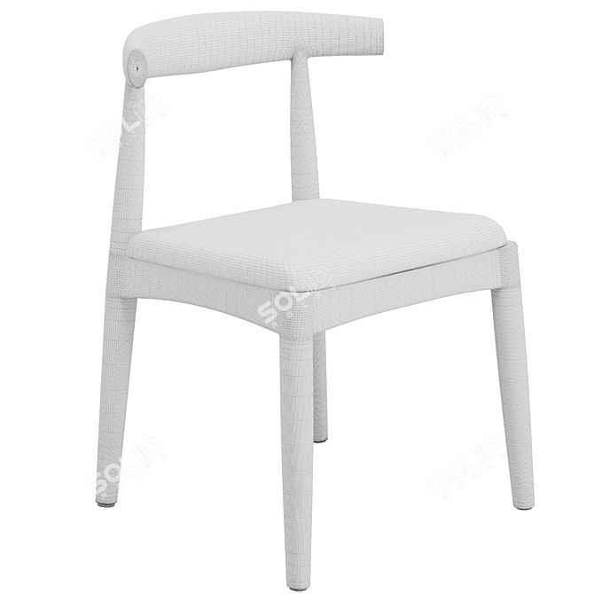 Natural Oak Elbow Chair 2016 3D model image 8