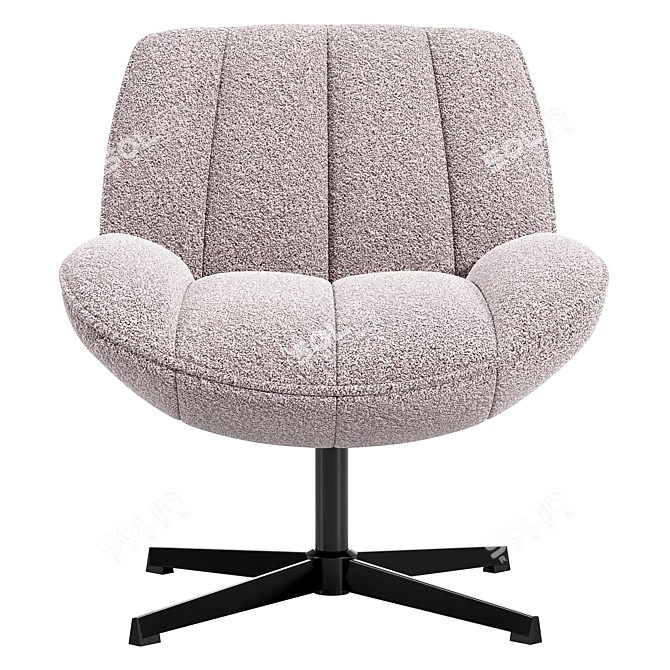 Modern Swivel Armchair Mateo 3D model image 2