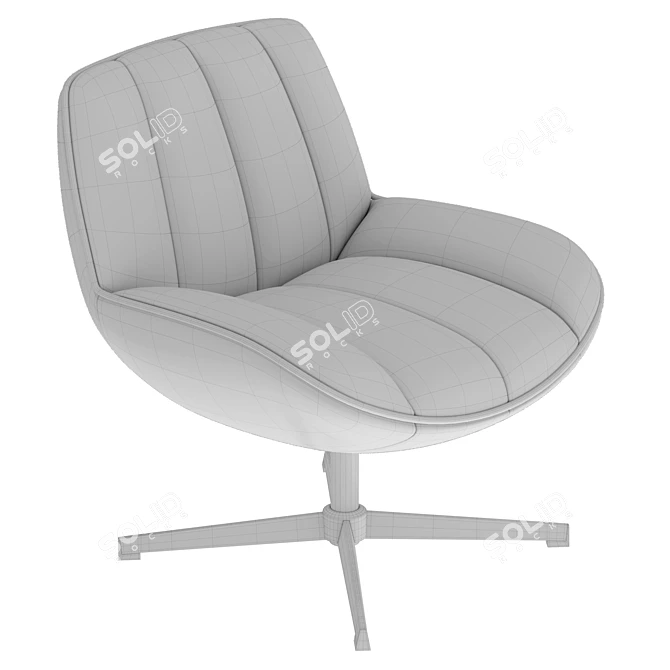 Modern Swivel Armchair Mateo 3D model image 5