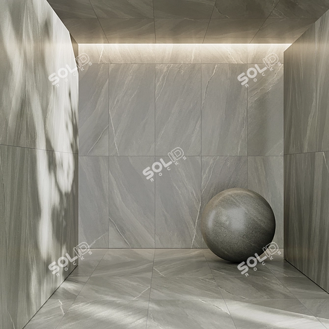  Graphite Dark Ceramic Tiles 3D model image 1