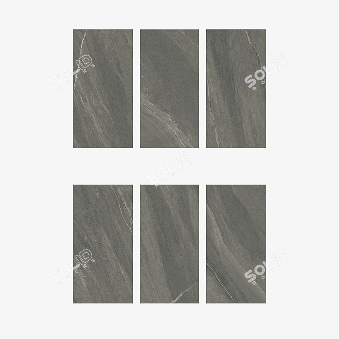  Graphite Dark Ceramic Tiles 3D model image 3